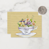 Carte de remerciements de la Coupe de Thé Romantiq (Devant/Arrière en situation)