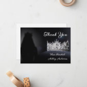 Carte de remerciements de la couronne de concours (Devant/Arrière en situation)