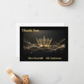 Carte de remerciements de la couronne de concours (Devant/Arrière en situation)