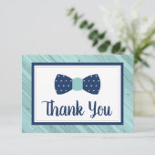 Carte de remerciements de la Cravate, Marine, Aqua (Debout devant)