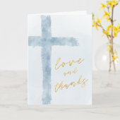 carte de remerciements de la Croix-Sainte (Fleur jaune)