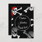 Carte de remerciements de la crosse de pirates (Devant / Derrière)