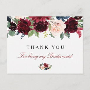 carte de remerciements de la femme de ménage flora