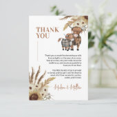 Carte de remerciements de la ferme de tournesol de (Debout devant)