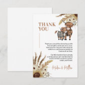 Carte de remerciements de la ferme de tournesol de (Devant / Derrière)