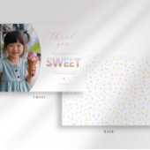 Carte de remerciements de la fête de la crème glac