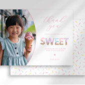 Carte de remerciements de la fête de la crème glac