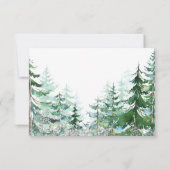 Carte de remerciements de la forêt d'hiver de Snow (Dos)