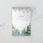 Carte de remerciements de la forêt d'hiver Silver  (Intérieur)
