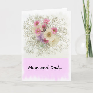 Carte De Remerciements De la mariée à maman et papa