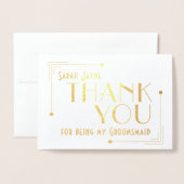 carte de remerciements de la mariée Mariage des an (Devant avec enveloppe)