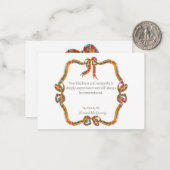 Carte de remerciements de la nostalgie portée (Devant/Arrière en situation)