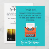 Carte de remerciements de la partie de lancement d (Devant / Derrière)