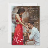 Carte de remerciements de la partie de l'engagemen (Devant)