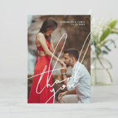 Carte de remerciements de la partie d'engagement p (Debout devant)