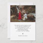 Carte de remerciements de la partie d'engagement p (Dos)