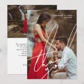 Carte de remerciements de la partie d'engagement p (Devant / Derrière)