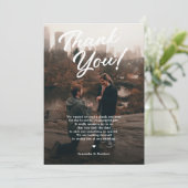 Carte de remerciements de la partie d'engagement r (Debout devant)