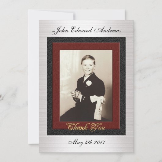 Carte de remerciements de la première communion (Devant)