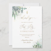 Carte de remerciements de la première communion (Devant)