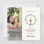 Carte de remerciements de la première communion bo (Devant)