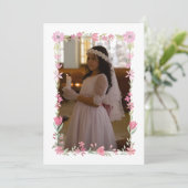 Carte de remerciements de la première communion de (Debout devant)