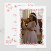 Carte de remerciements de la première communion de (Devant / Derrière)