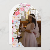 Carte de remerciements de la première communion de (Devant / Derrière)