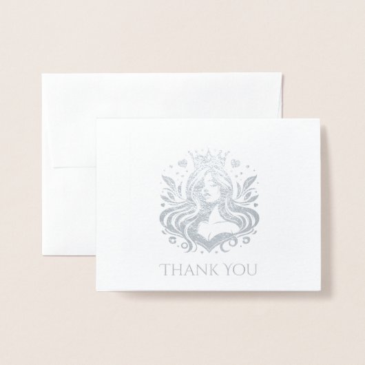 Carte de remerciements de la reine Pageant (Devant avec enveloppe)