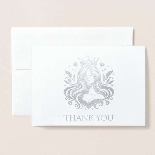 Carte de remerciements de la reine Pageant (Devant avec enveloppe)