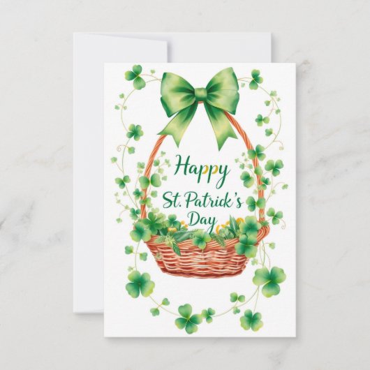 Carte de remerciements de la Saint-Patrick (Devant)