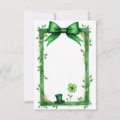 Carte de remerciements de la Saint-Patrick (Dos)