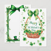 Carte de remerciements de la Saint-Patrick (Devant / Derrière)