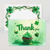 Carte de remerciements de la Saint-Patrick (Devant / Derrière)