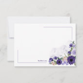 Carte de remerciements de la sympathie florale de  (Dos)