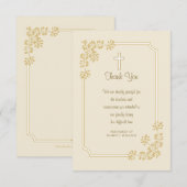 Carte de remerciements de la sympathie religieuse (Devant / Derrière)