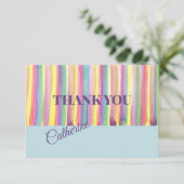 Carte de remerciements de l'aquarelle (Debout devant)