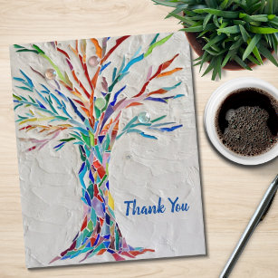 Carte de remerciements de l'arbre de vie personnal