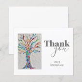 Carte de remerciements de l'arbre de vie personnal (Devant / Derrière)