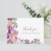 Carte de remerciements de lavande (Debout devant)