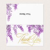 Carte de remerciements de lavande (Outside Unfolded)