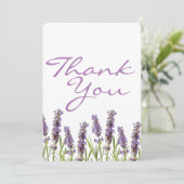 Carte de remerciements de lavande (Debout devant)