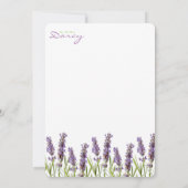 Carte de remerciements de lavande (Dos)