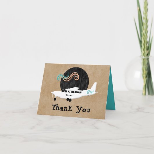 Carte de remerciements de l'avion Cessna (Devant)