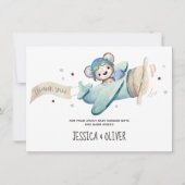 Carte de remerciements de l'avion Teddy Bear (Devant)