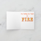 Carte de remerciements de l'entraîneur Cool Flamer (Intérieur)