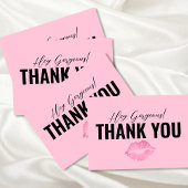 Carte de remerciements de lèvres Kiss Rose
