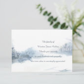 Carte de remerciements de l'hiver (Debout devant)