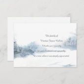 Carte de remerciements de l'hiver (Devant / Derrière)