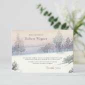 Carte de remerciements de l'hiver (Debout devant)